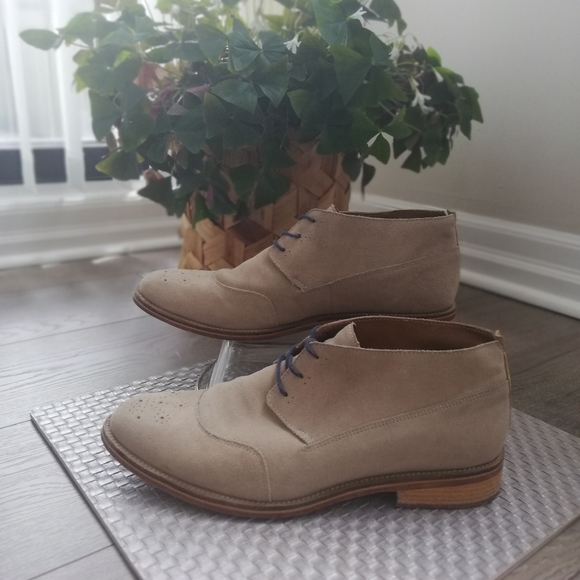 J Brand Suede Desert Boot with Brogue Detail - Picture 2 of 9